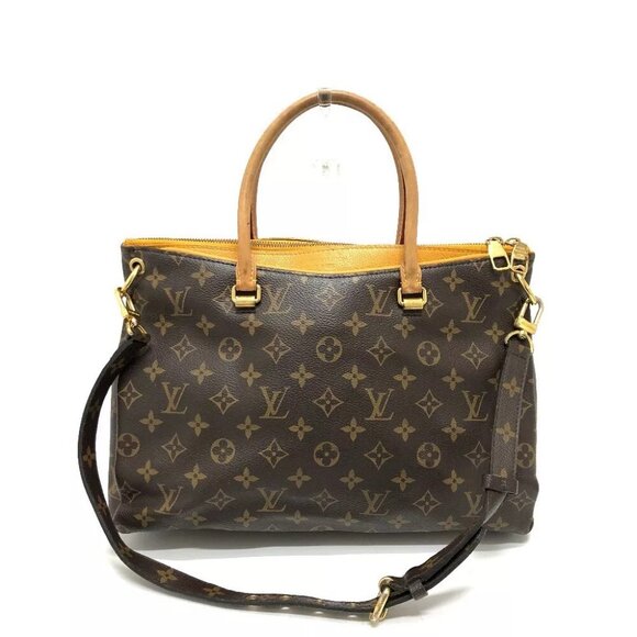 LOUIS VUITTON Monogram Pallas MM 2WAY Shoulder Bag Hand Bag - Picture 1 of 16